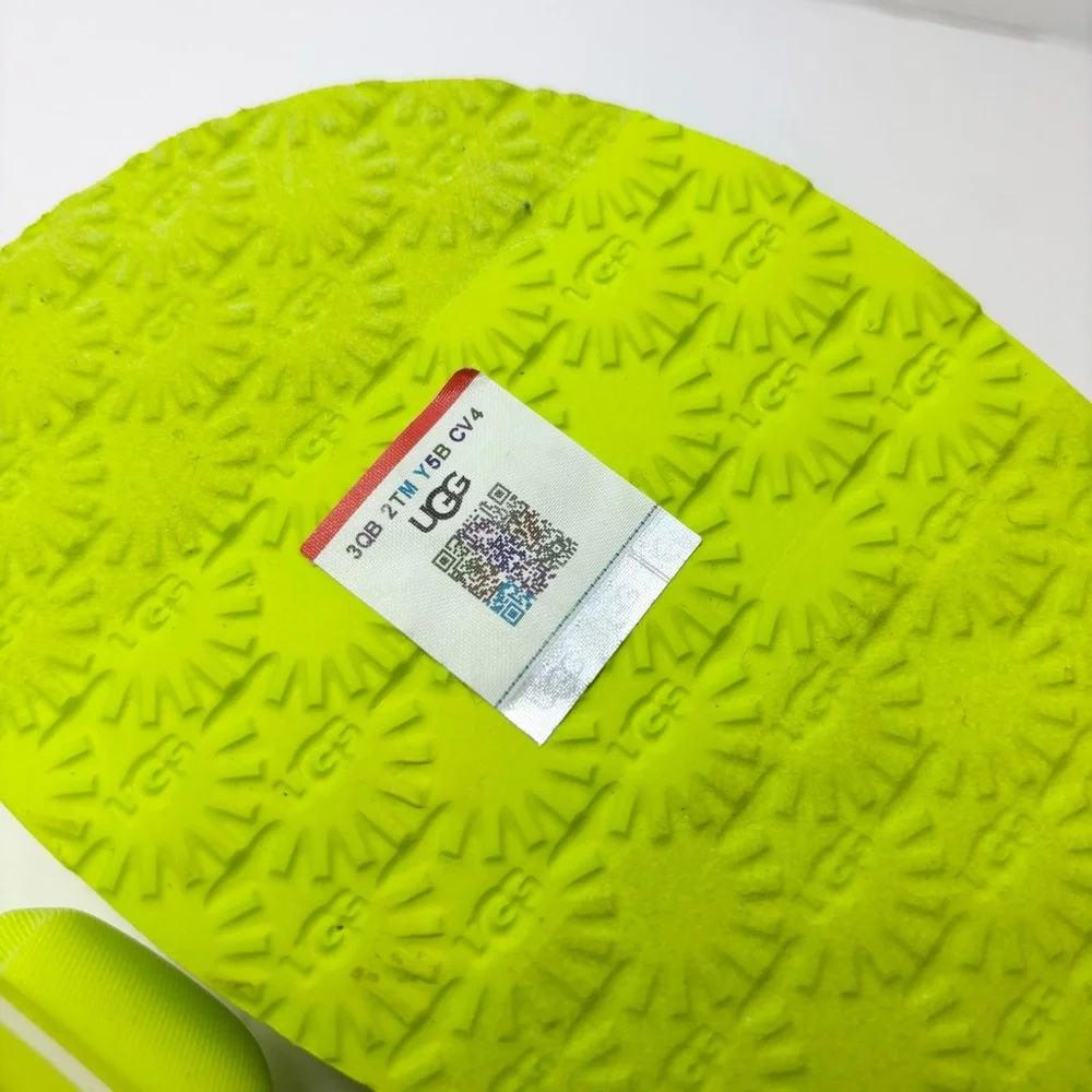 Ugg Zuma Sling  Neon green‎ sandals Kids Size 2